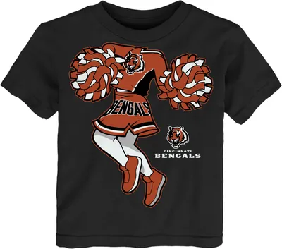 NFL Team Apparel Toddler Cincinnati Bengals Cheerleader Black T-Shirt