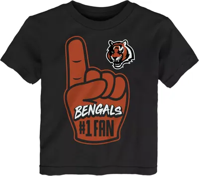 NFL Team Apparel Toddler Cincinnati Bengals Handoff Black T-Shirt