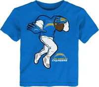 NFL Team Apparel Toddler Los Angeles Chargers Stiff Arm Black T-Shirt