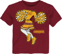 NFL Team Apparel Toddler Washington Commanders Cheerleader Red T-Shirt