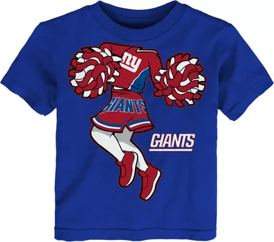 NFL Team Apparel Toddler New York Giants Cheerleader Royal T-Shirt