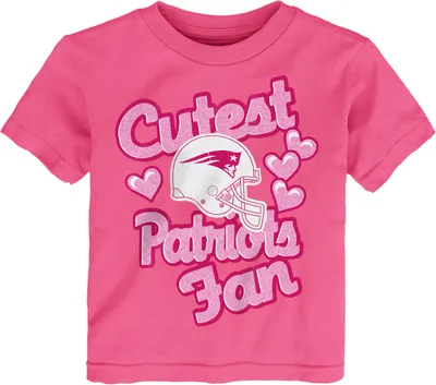 NFL Team Apparel Toddler New England Patriots Cutest Fan Pink T-Shirt