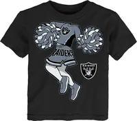 NFL Team Apparel Toddler Las Vegas Raiders Cheerleader Black T-Shirt