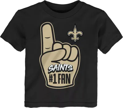 NFL Team Apparel Toddler New Orleans Saints Handoff Black T-Shirt