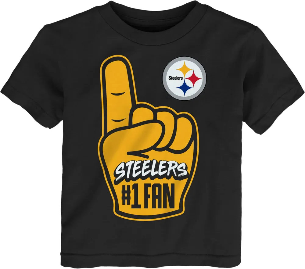 NFL Team Apparel Toddler Pittsburgh Steelers Handoff Black T-Shirt