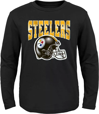 NFL Team Apparel Toddler Pittsburgh Steelers Horizon Black Long Sleeve T-Shirt