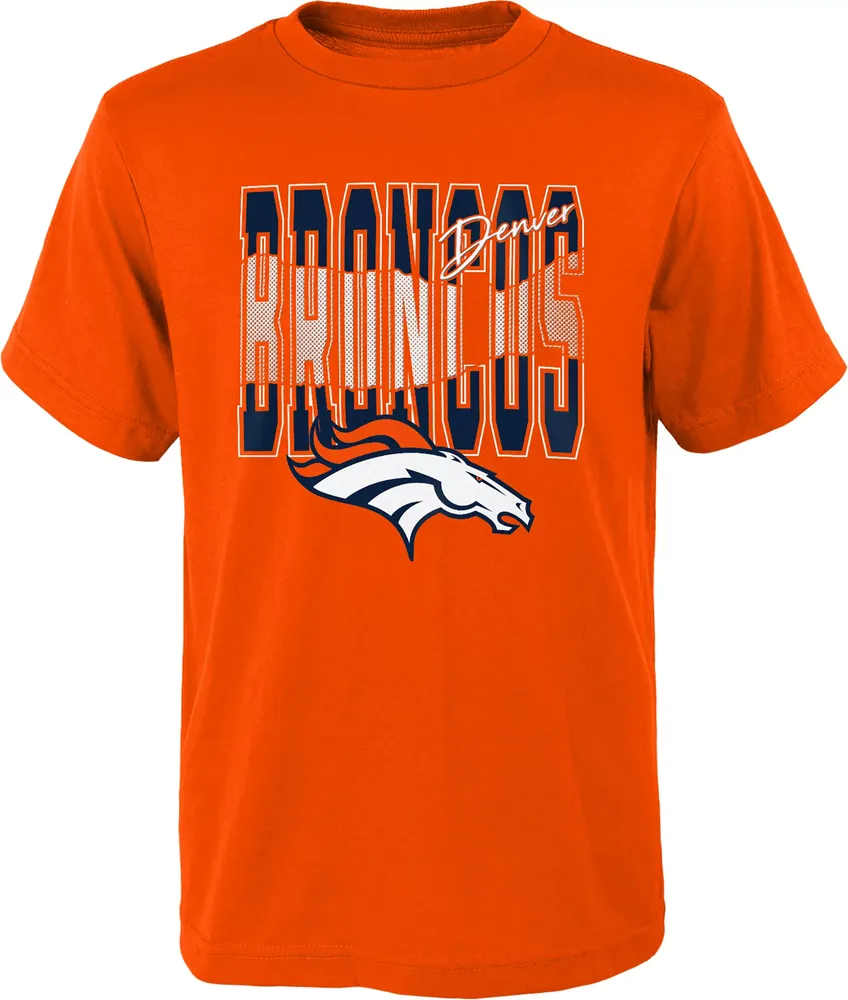 NFL Team Apparel Youth Denver Broncos Playbook Orange T-Shirt