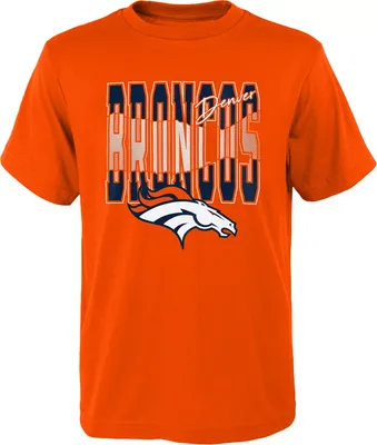 NFL Team Apparel Youth Denver Broncos Playbook Orange T-Shirt