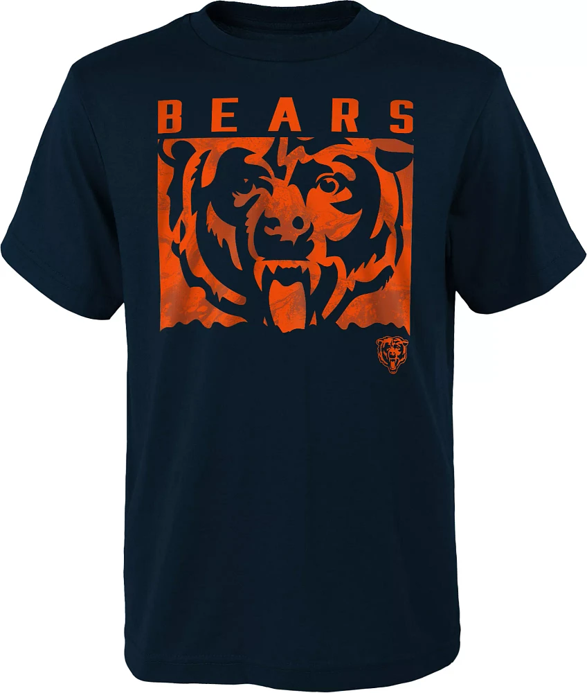 NFL Team Apparel Youth Chicago Bears Liquid Camo Navy T-Shirt