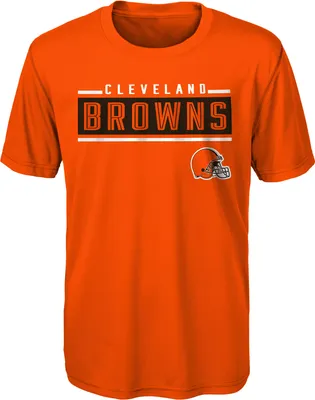 NFL Team Apparel Youth Cleveland Browns Amped Up Orange T-Shirt