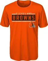 NFL Team Apparel Youth Cleveland Browns Amped Up Orange T-Shirt