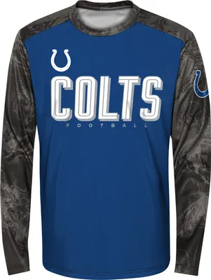 NFL Team Apparel Youth Indianapolis Colts Cover 2 Long Sleeve T-Shirt