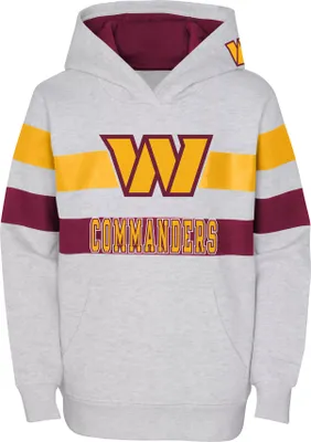 NFL Team Apparel Youth Washington Commanders Dynamic Duo Grey Pullover Hoodie