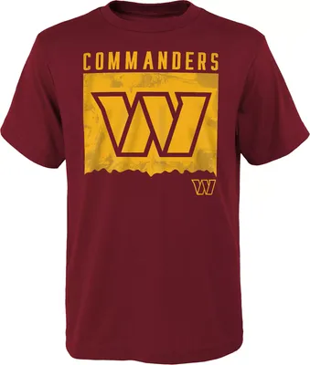 NFL Team Apparel Youth Washington Commanders Liquid Camo Red T-Shirt