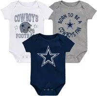 NFL Team Apparel Infant Dallas Cowboys 'Born 2 Be' 3-Pack Bodysuit Set