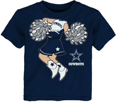 NFL Team Apparel Youth Dallas Cowboys Cheerleader Navy T-Shirt