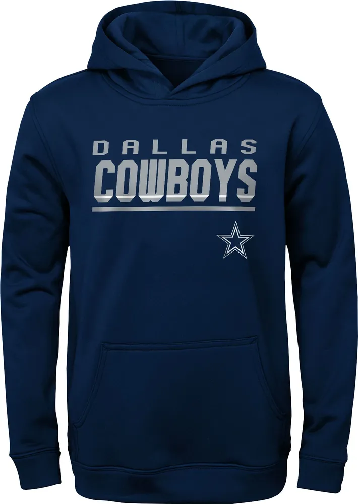 NFL Team Apparel Youth Dallas Cowboys Headliner Navy Hoodie