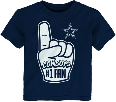 NFL Team Apparel Youth Dallas Cowboys Hand Off Navy T-Shirt