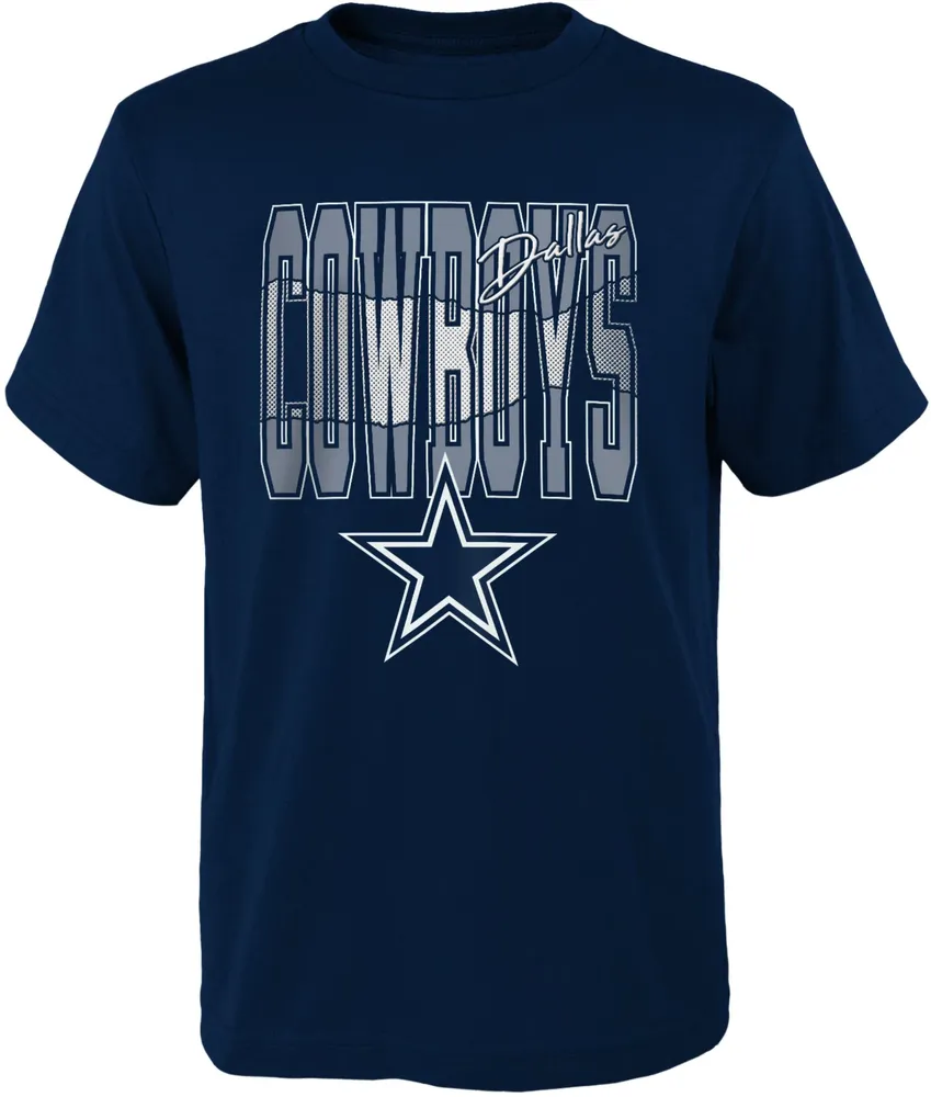 NFL Team Apparel Youth Dallas Cowboys Playbook Navy T-Shirt