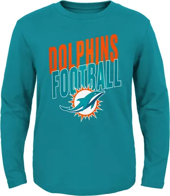 NFL Team Apparel Youth Miami Dolphins Showtime Team Color T-Shirt