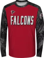 NFL Team Apparel Youth Atlanta Falcons Cover 2 Long Sleeve T-Shirt