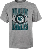 NFL Team Apparel Youth Philadelphia Eagles Trenches Grey T-Shirt