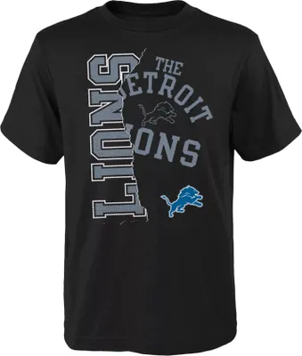 NFL Team Apparel Youth Detroit Lions Tear Up Black T-Shirt