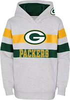 NFL Team Apparel Youth Green Bay Packers Dynamic Duo Grey Pullover Hoodie