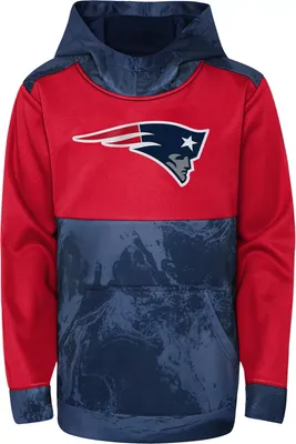 NFL Team Apparel Youth New England Patriots All Out Blitz Color Hoodie