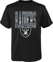 NFL Team Apparel Youth Las Vegas Raiders Playbook Black T-Shirt