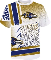 NFL Team Apparel Youth Baltimore Ravens Game Time White T-Shirt