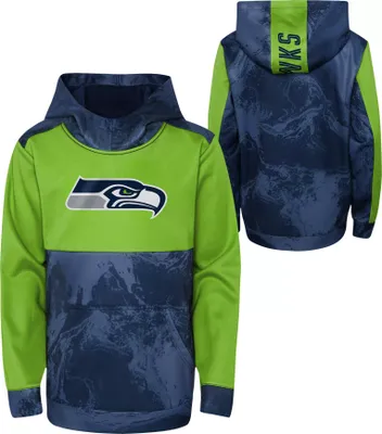 NFL Team Apparel Youth Seattle Seahawks All Out Blitz Color Hoodie