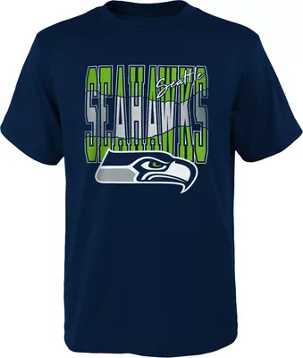 NFL Team Apparel Youth Seattle Seahawks Playbook Navy T-Shirt