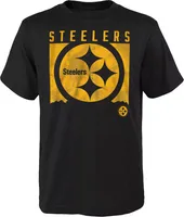 NFL Team Apparel Youth Pittsburgh Steelers Liquid Camo Black T-Shirt