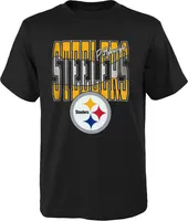 NFL Team Apparel Youth Pittsburgh Steelers Playbook Black T-Shirt