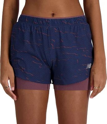 New Balance Women's RC Printed 2-in-1 3" Shorts