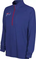 NFL Combine Men's Buffalo Bills Mock Neck Royal Quarter-Zip Pullover