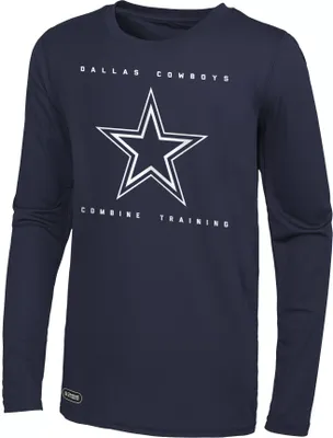 NFL Combine Men's Dallas Cowboys Side Drill Long Sleeve T-Shirt
