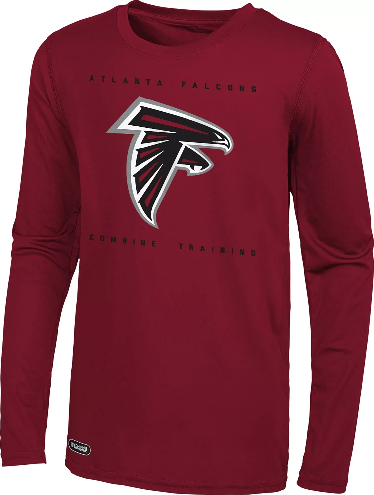 NFL Combine Men's Atlanta Falcons Side Drill Long Sleeve T-Shirt