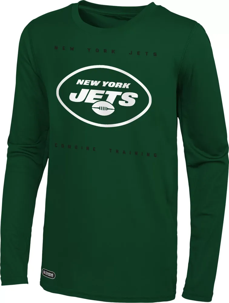 NFL Combine Men's New York Jets Side Drill Long Sleeve T-Shirt