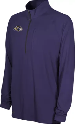 NFL Combine Men's Baltimore Ravens Mock Neck Purple Quarter-Zip Pullover