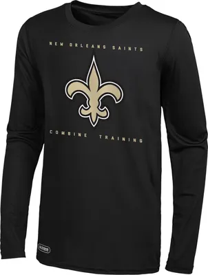 NFL Combine Men's New Orleans Saints Side Drill Long Sleeve T-Shirt