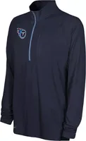 NFL Combine Men's Tennessee Titans Mock Neck Navy Quarter-Zip Pullover