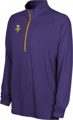 NFL Combine Men's Minnesota Vikings Mock Neck Purple Quarter-Zip Pullover