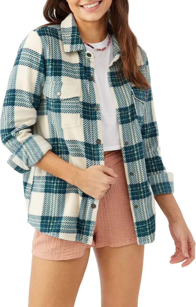 O'Neill Women's Zuma Plaid SuperFleece Flannel Top