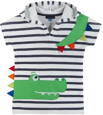 Andy & Evan Little Kids' Striped Croc French Terry Cover-Up