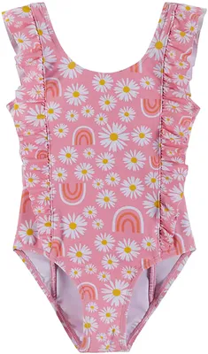 Andy & Evan Girls' Ruffled One-Piece Swimsuit