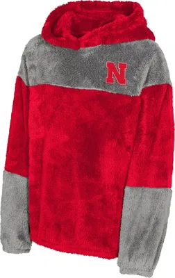 Gen2 Girls' Nebraska Cornhuskers Red Fleece Teddy Hoodie