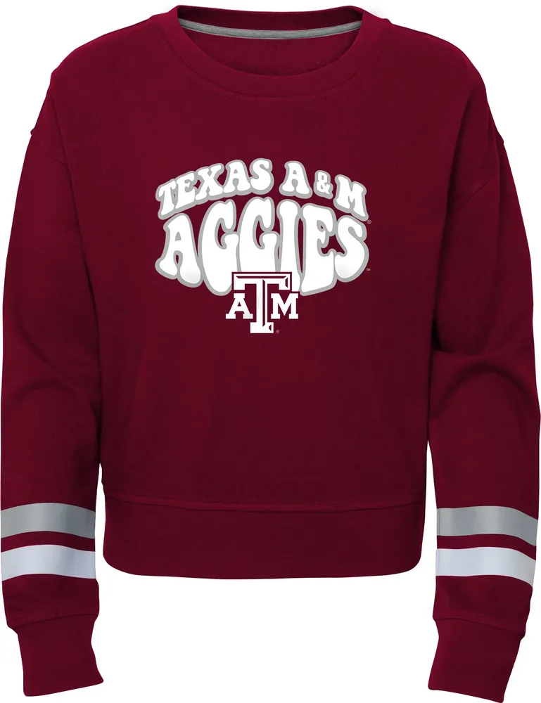 Gen2 Girls' Texas A&M Aggies Maroon 70's Crewneck Sweatshirt