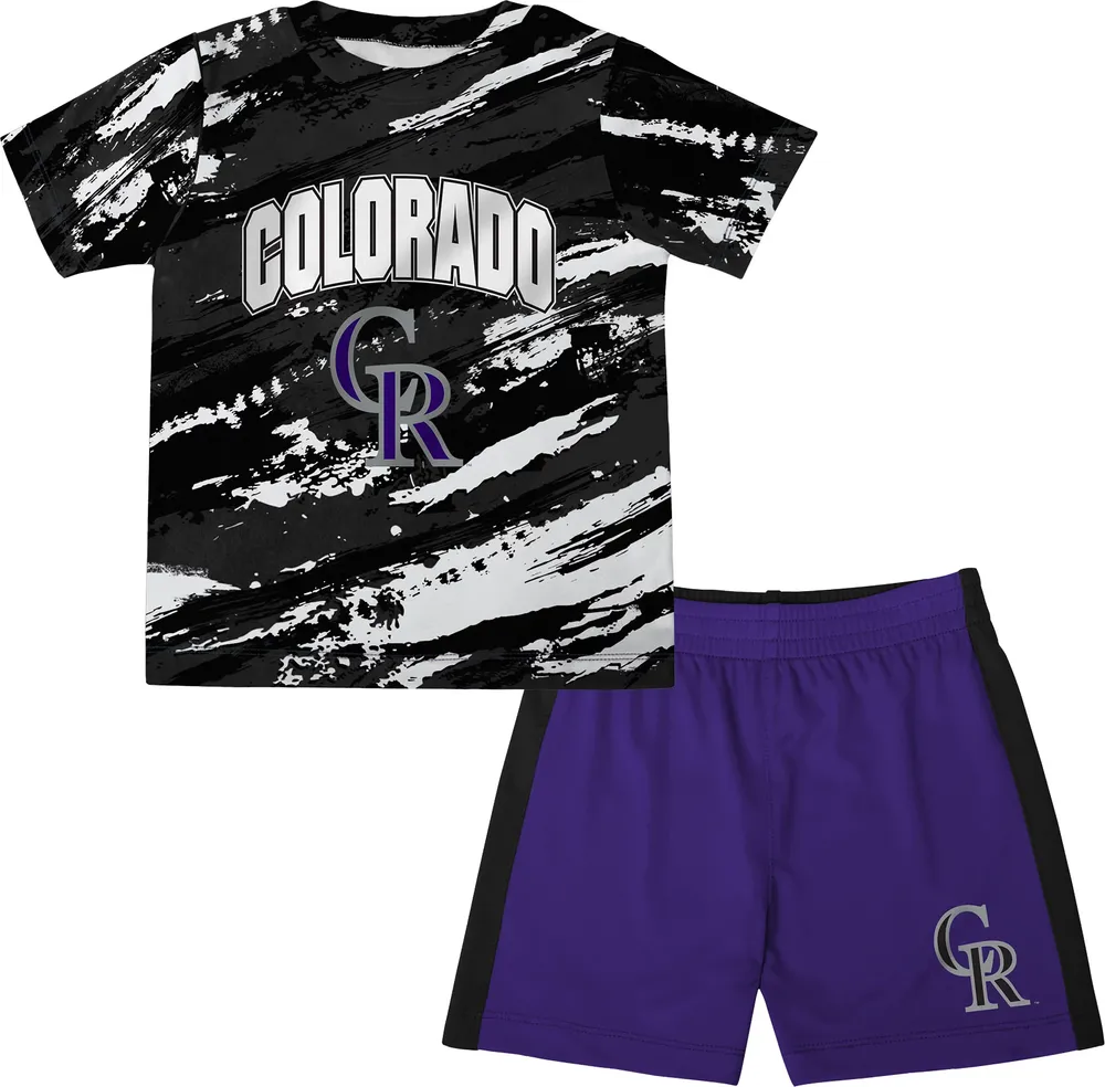 MLB Team Apparel Toddler Colorado Rockies Purple 2-Piece Set